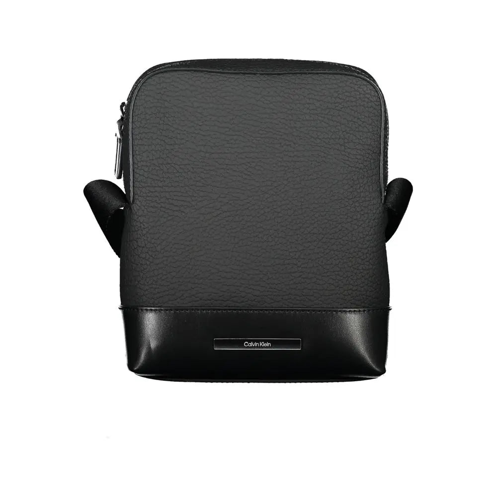 Sleek Black Shoulder Bag with Contrasting Details Calvin Klein