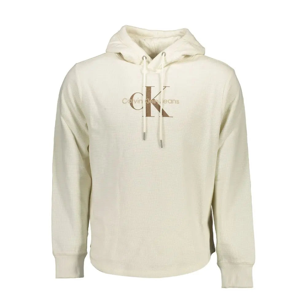 White Cotton Men Sweater Calvin Klein