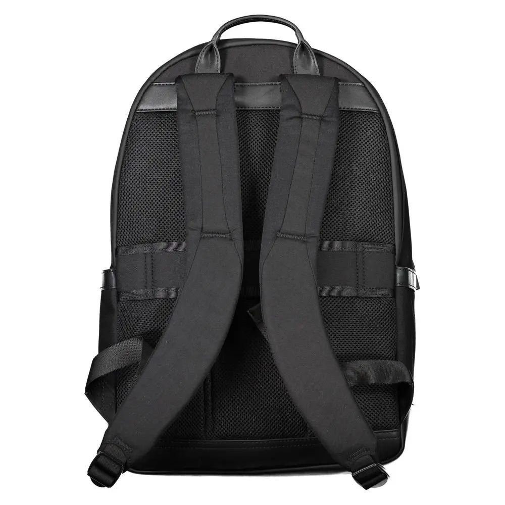 Black Nylon Men Backpack Tommy Hilfiger