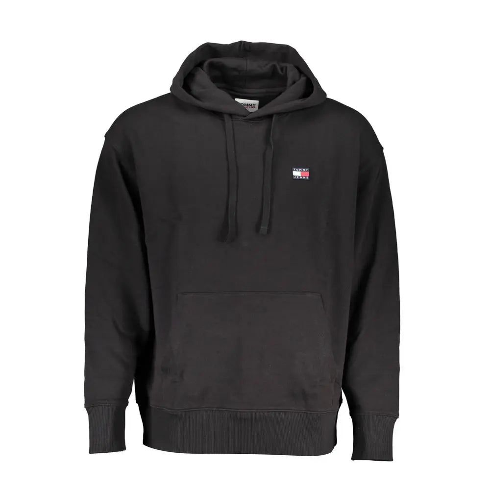 Black Cotton Men Sweater Hoodie Tommy Hilfiger