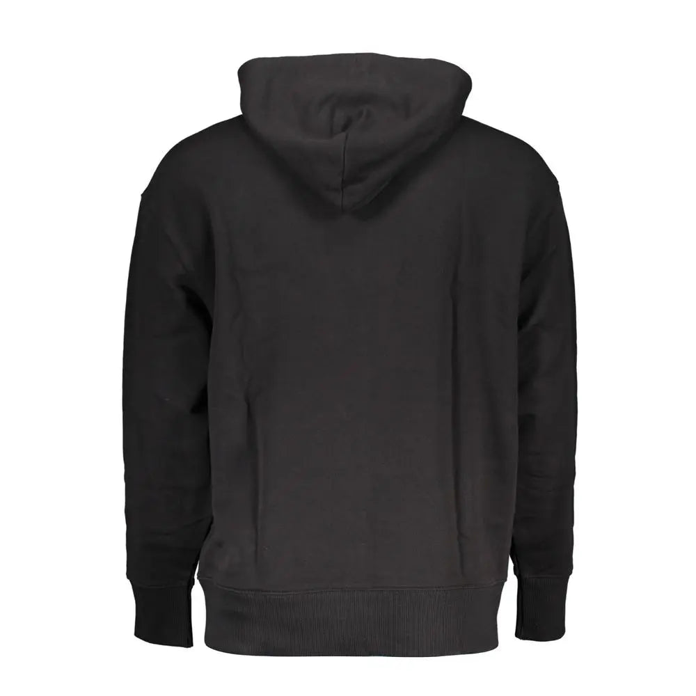 Black Cotton Men Sweater Hoodie Tommy Hilfiger