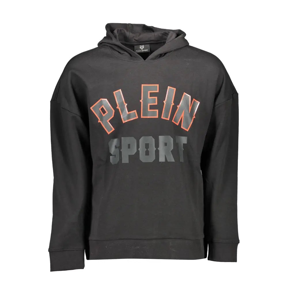 Black Cotton Men Sweater Plein Sport