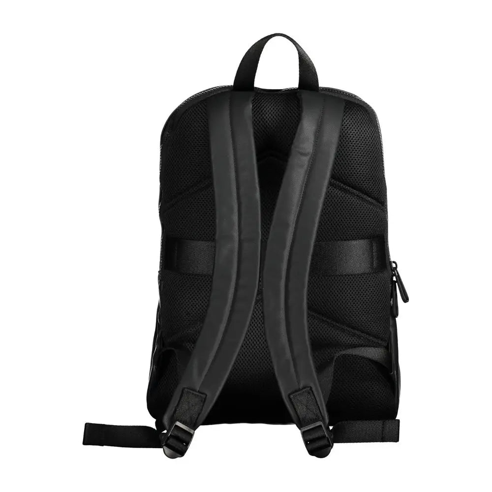 Black Polyester Men Backpack Calvin Klein