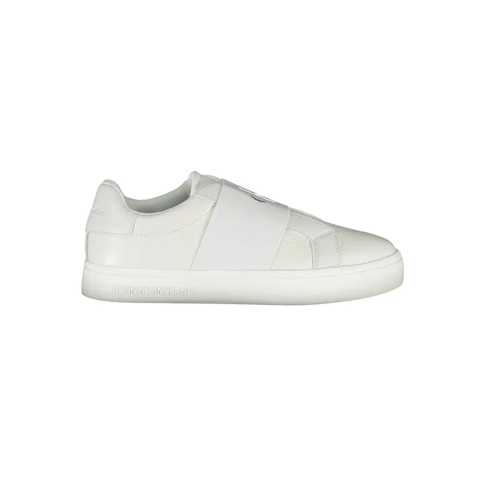 White Leather Women Sneaker Calvin Klein