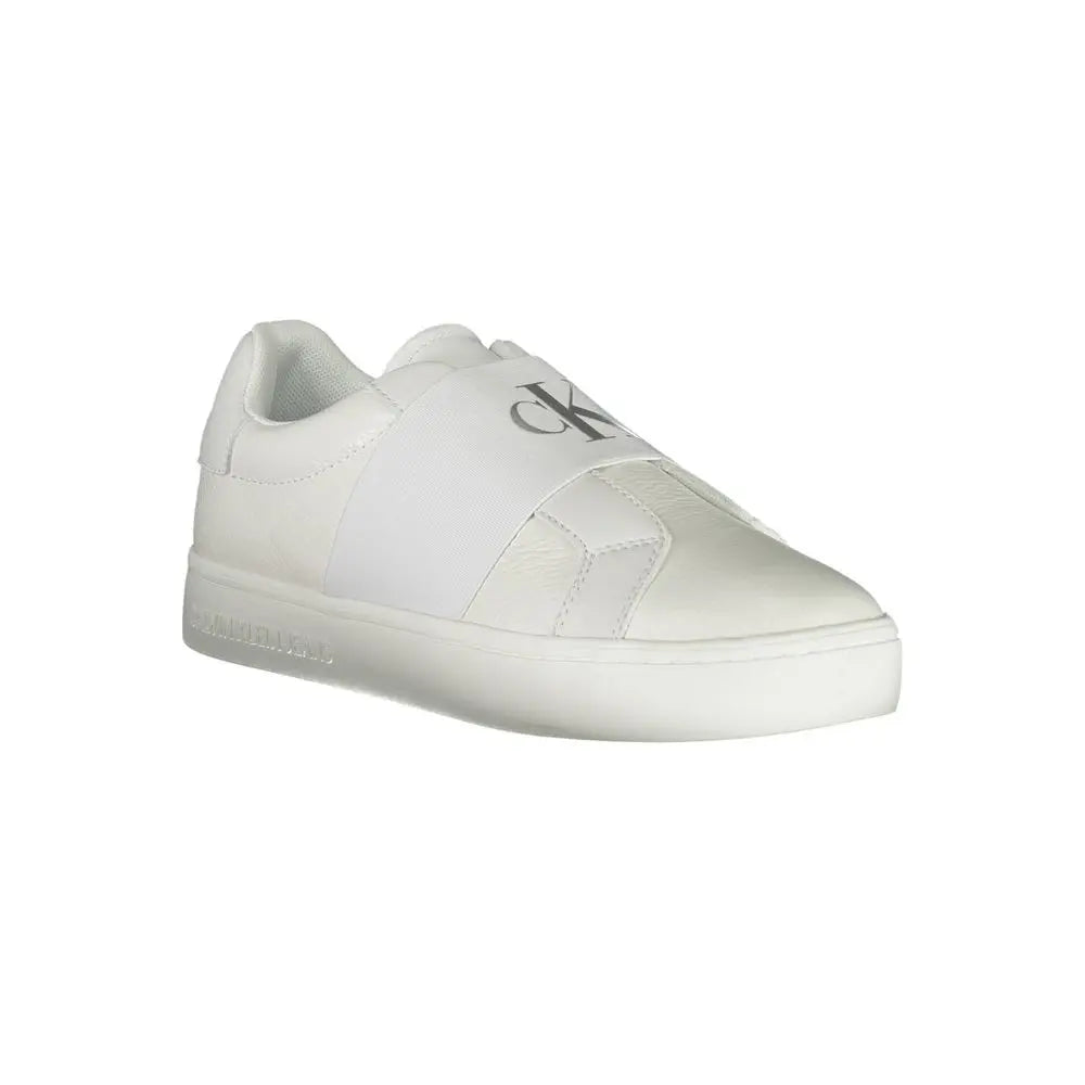 White Leather Women Sneaker Calvin Klein