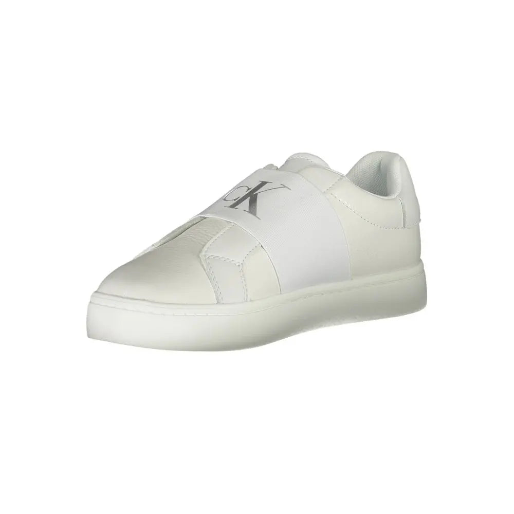 White Leather Women Sneaker Calvin Klein