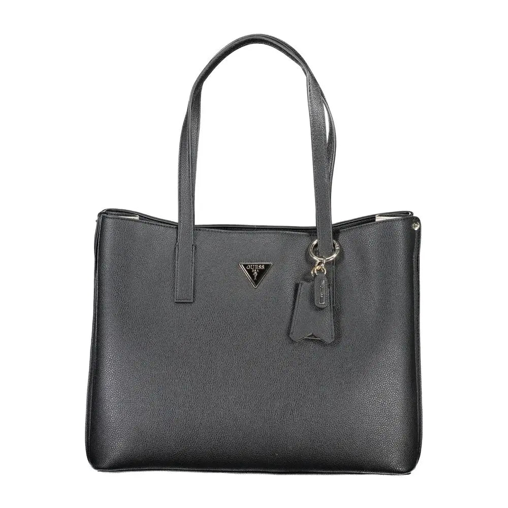 Black Polyurethane Women Handbag Guess Jeans