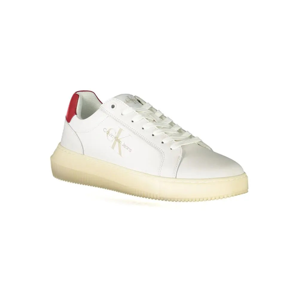 Bianco Leather Men Sneaker Calvin Klein