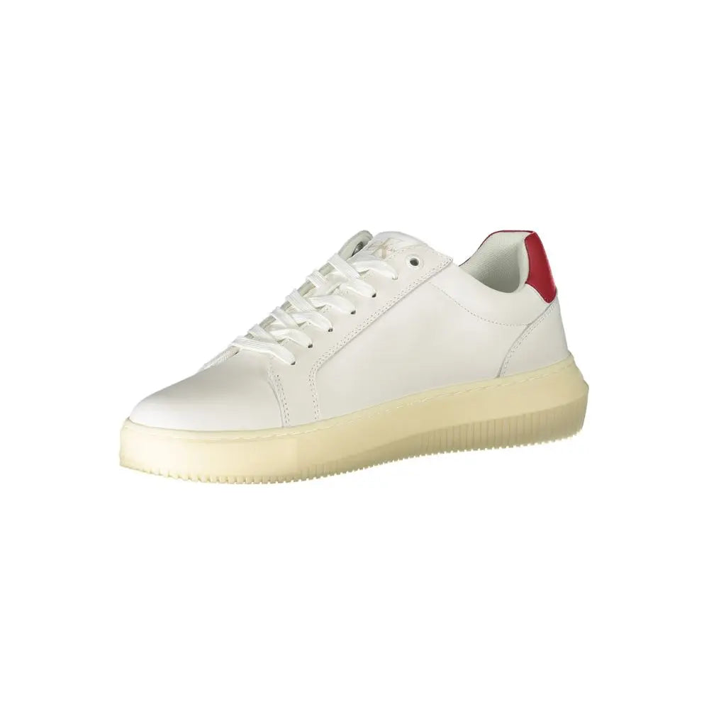 Bianco Leather Men Sneaker Calvin Klein