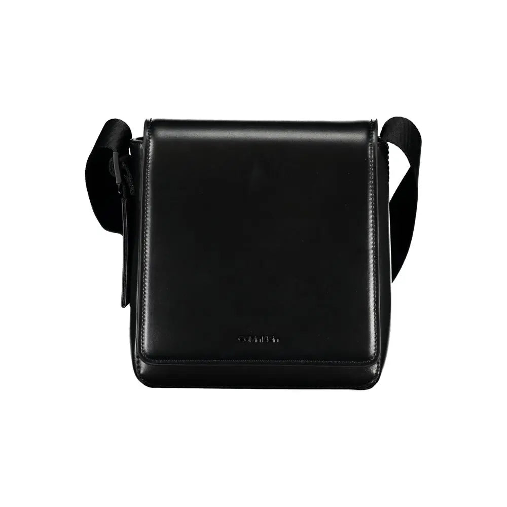 Sleek Black Shoulder Bag with Logo Detail Calvin Klein