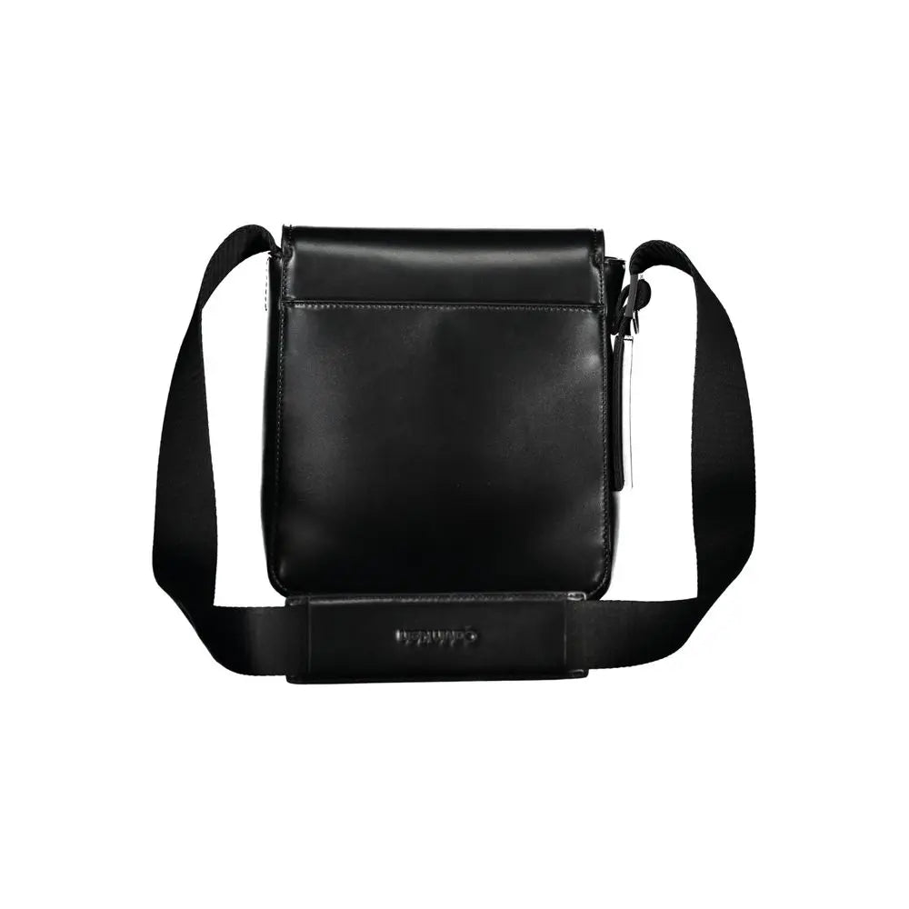 Sleek Black Shoulder Bag with Logo Detail Calvin Klein