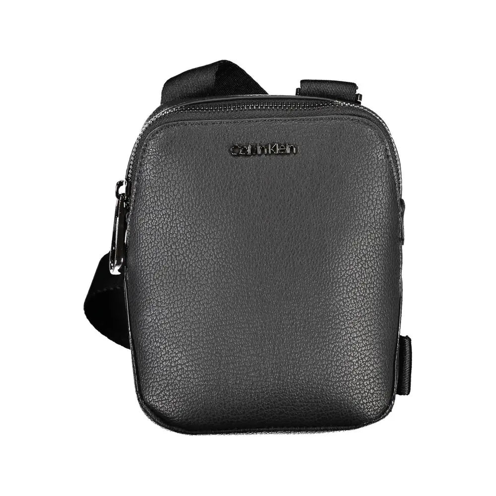 Sleek Black Shoulder Bag with Logo Detail Calvin Klein