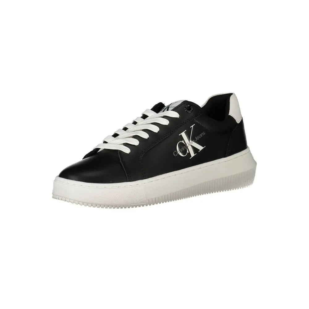Black Leather Women Sneaker Calvin Klein