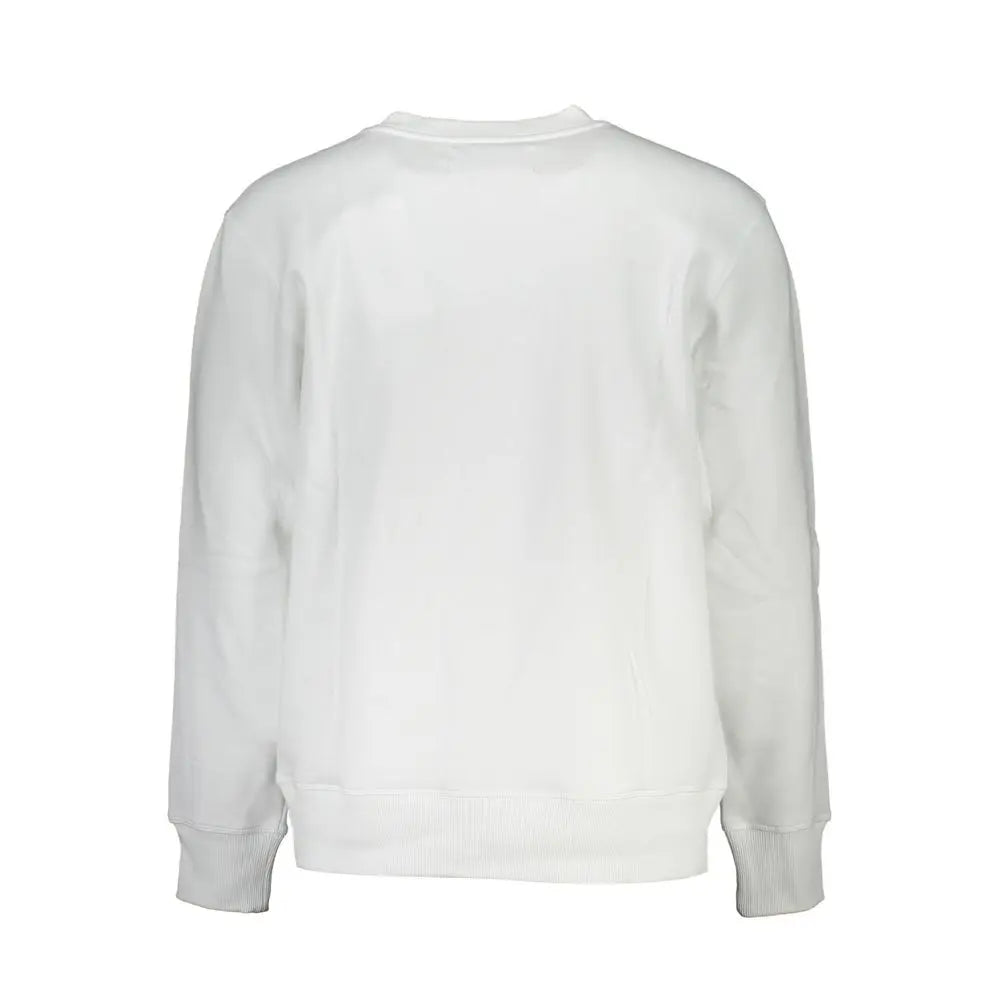 White Cotton Men Sweater Calvin Klein