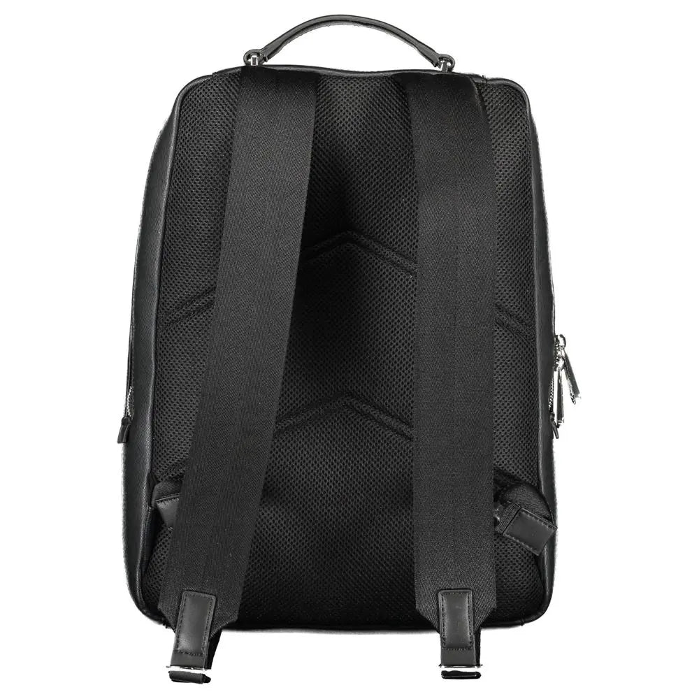 Black Polyester Men Backpack Calvin Klein