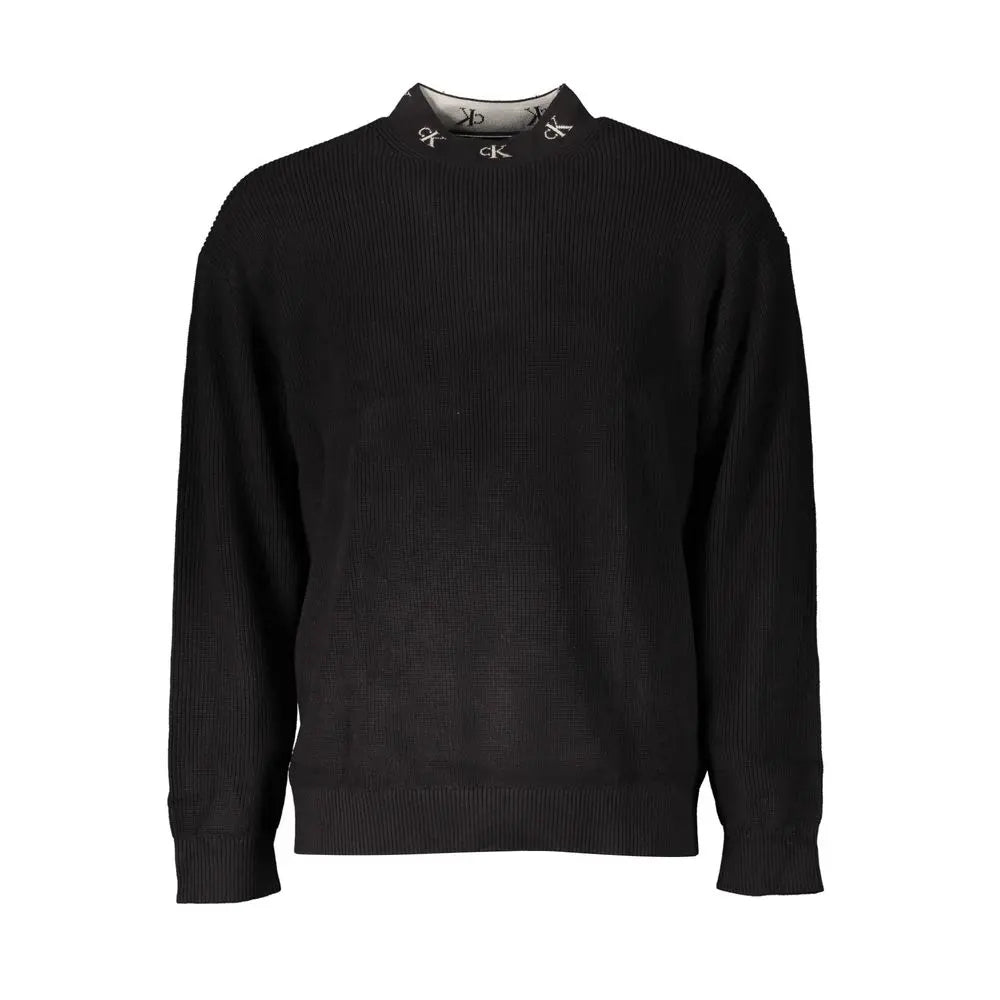 Black Cotton Men Sweater Calvin Klein