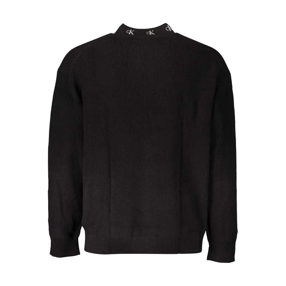 Black Cotton Men Sweater Calvin Klein