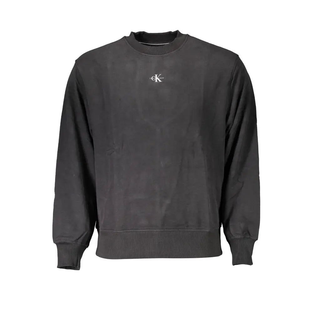 Black Cotton Men Sweater Calvin Klein