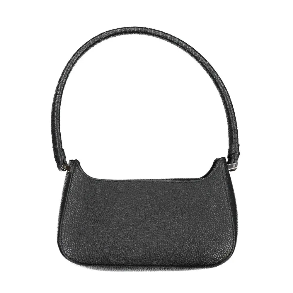 Black Polyurethane Women Handbag Tommy Hilfiger
