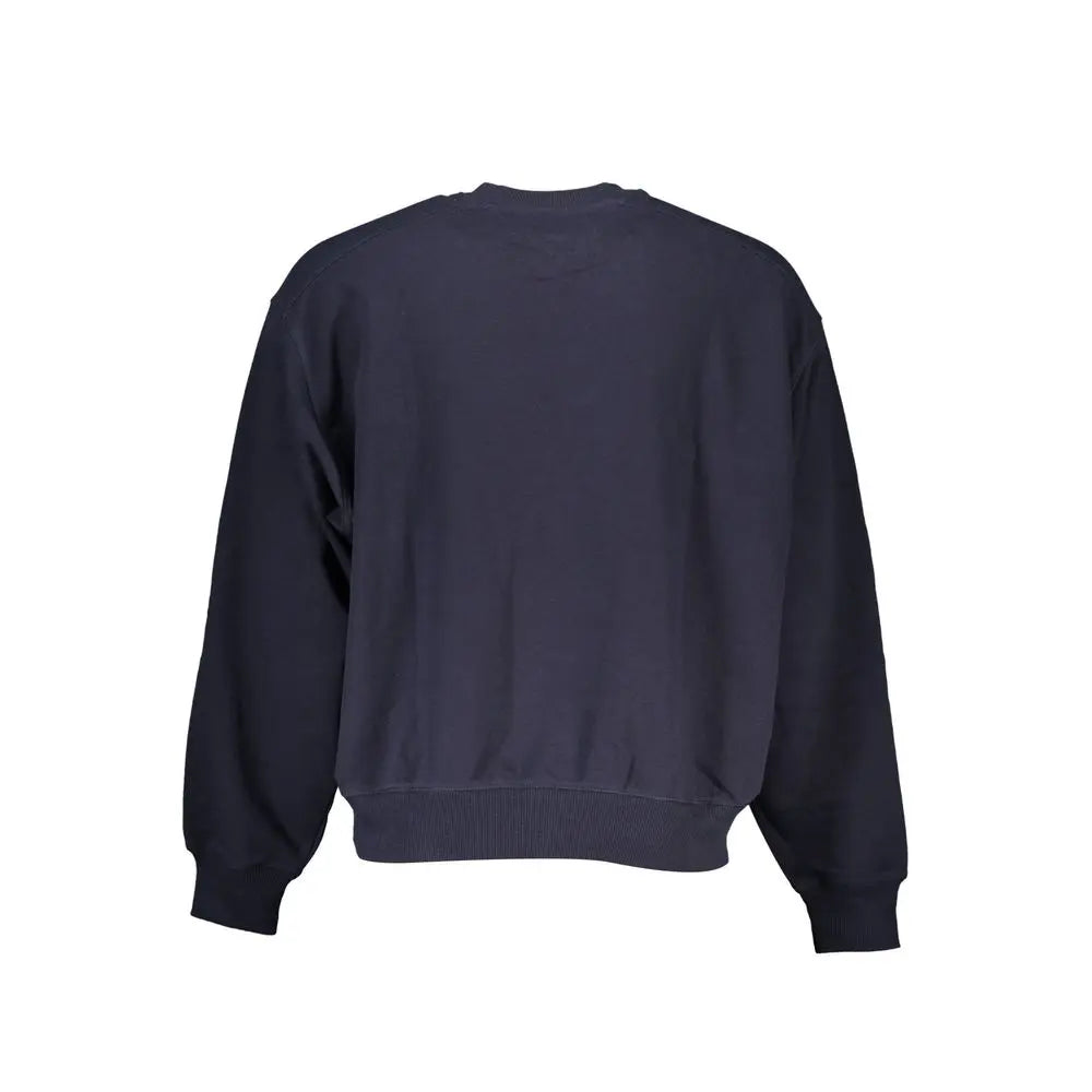 Blue Cotton Men Sweater Tommy Hilfiger