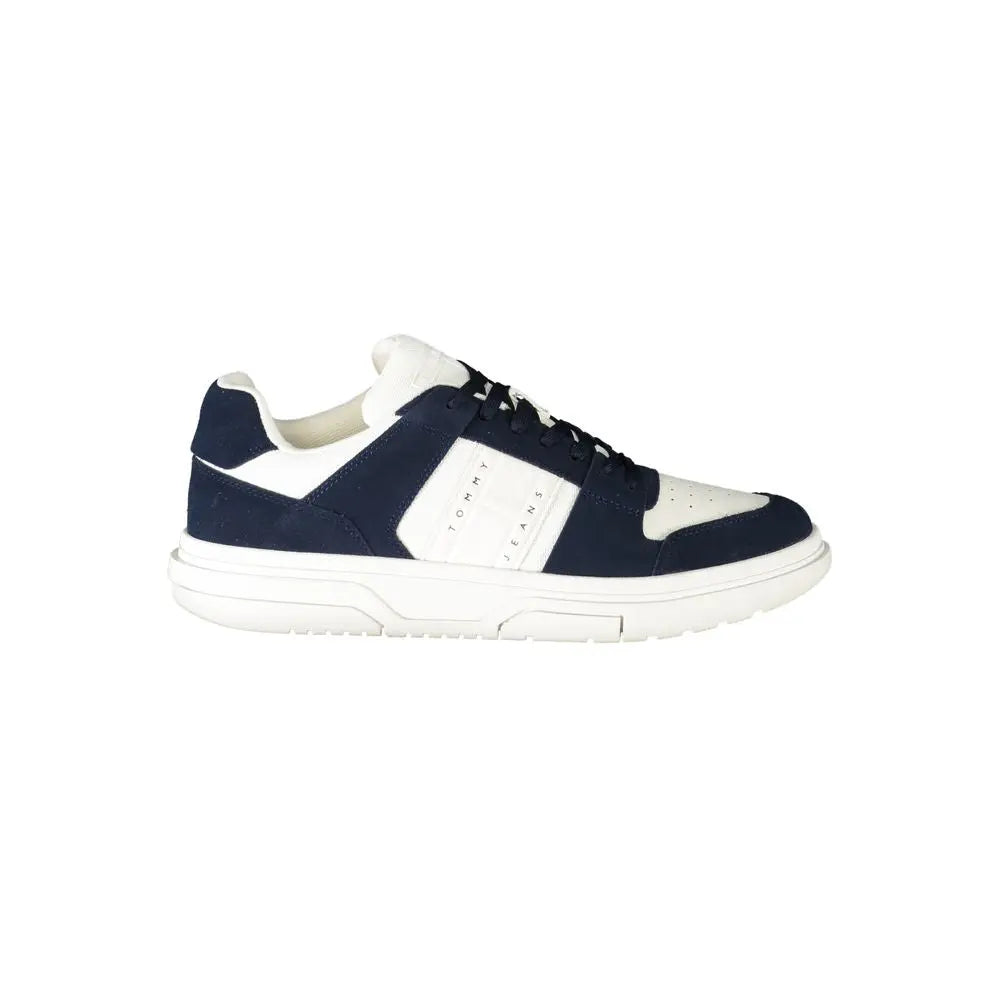 Blue Polyurethane Men Sneaker Tommy Hilfiger