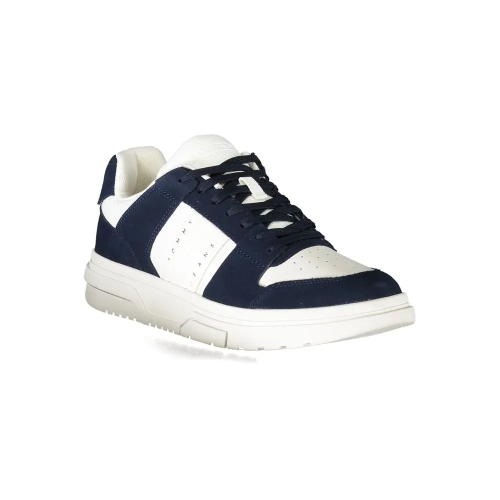 Blue Polyurethane Men Sneaker Tommy Hilfiger