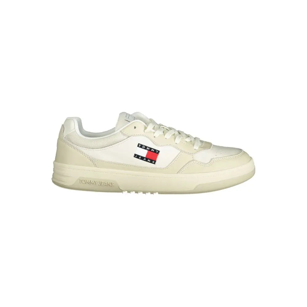 Beige Polyethylene Men Sneaker Tommy Hilfiger