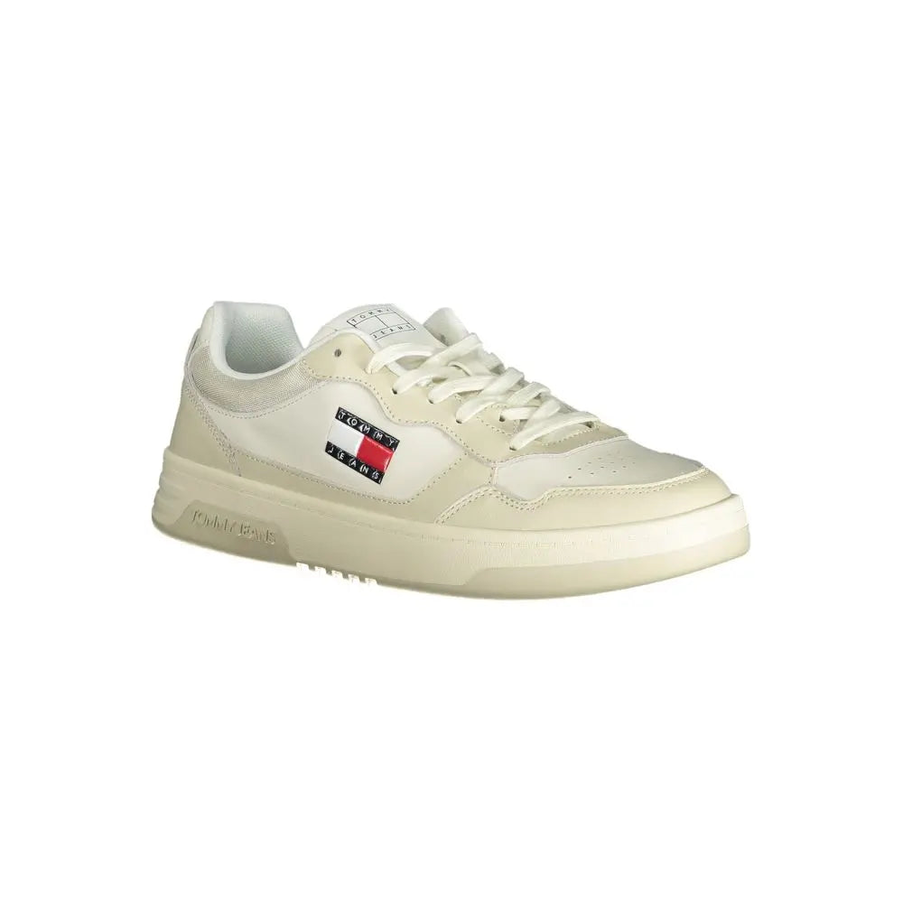 Beige Polyethylene Men Sneaker Tommy Hilfiger