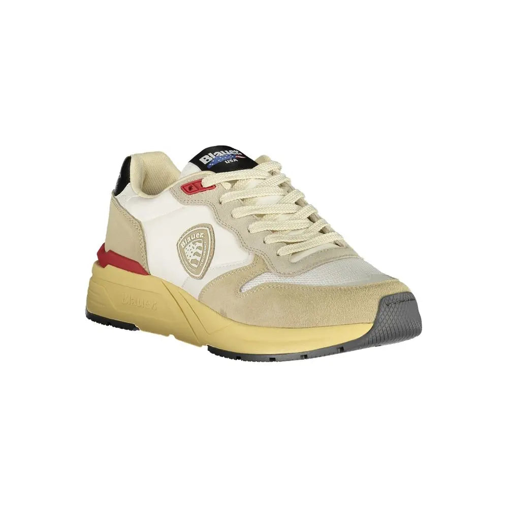 Beige Polyester Men Sneaker Blauer