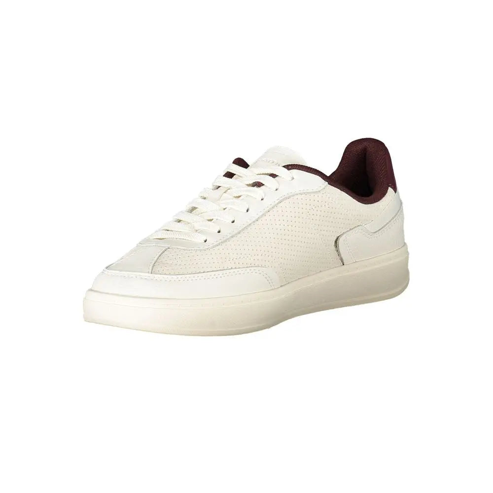 Beige Leather Women Sneaker Tommy Hilfiger
