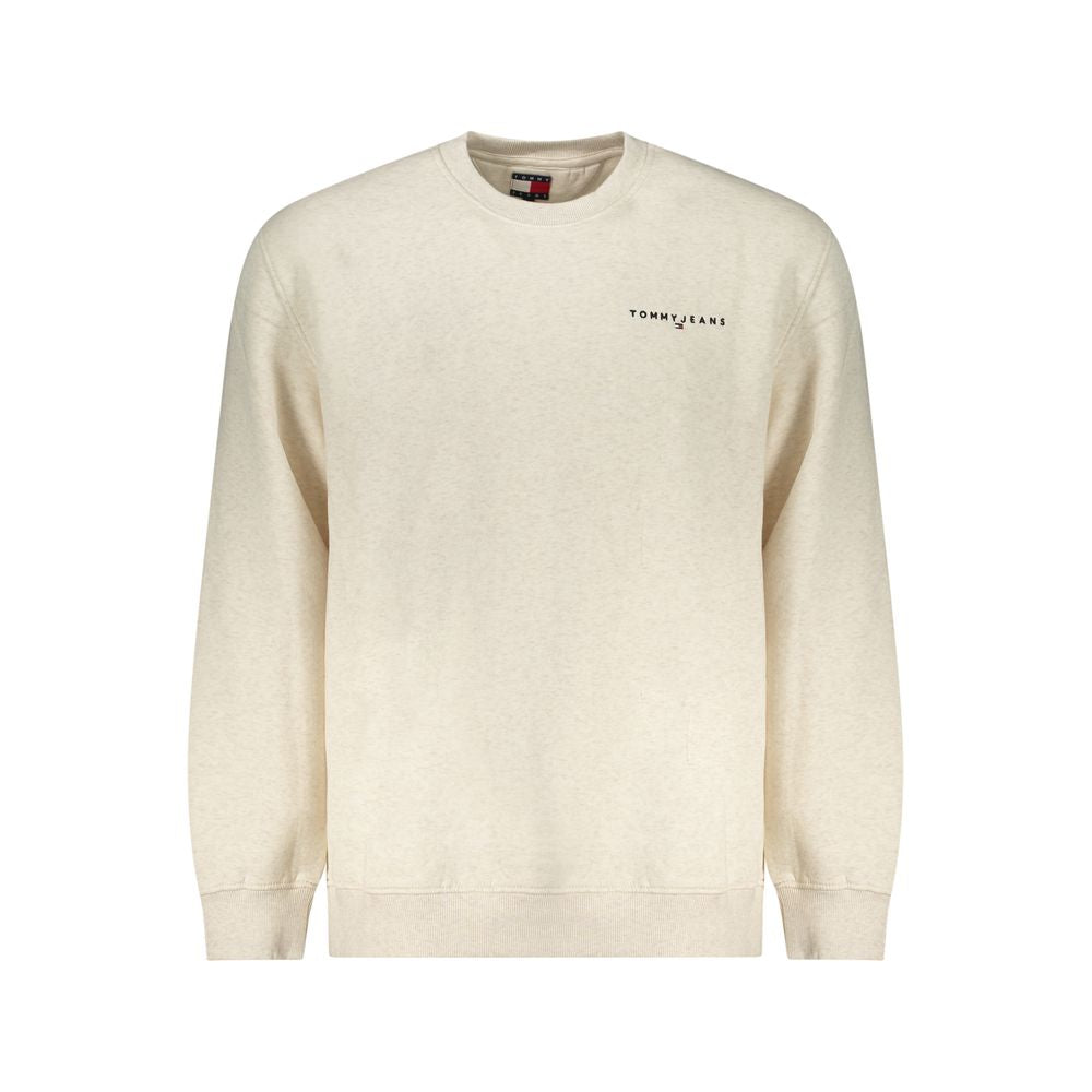 Beige Cotton Men Sweater Tommy Hilfiger