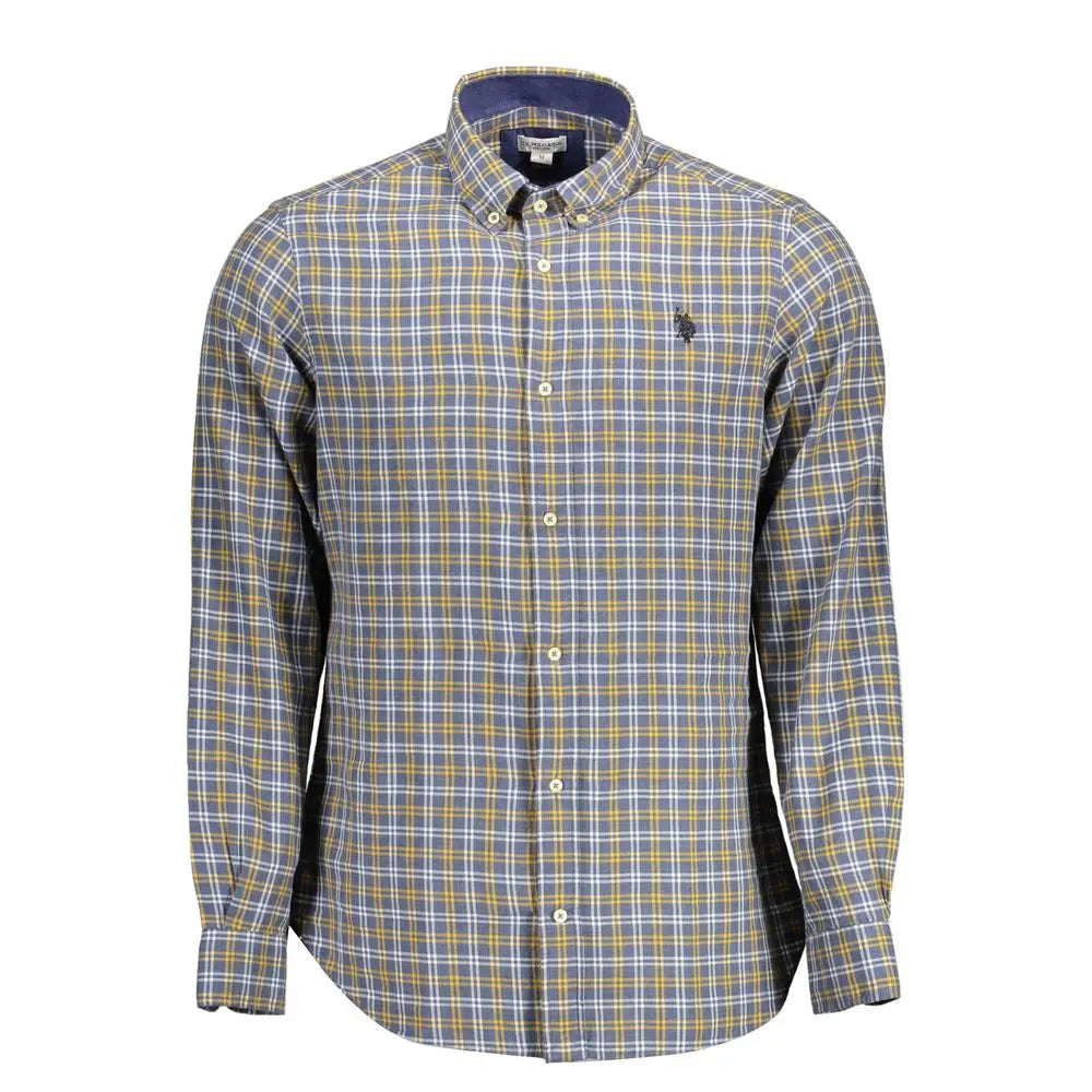 Blue Cotton Men Shirt U.S. POLO ASSN.