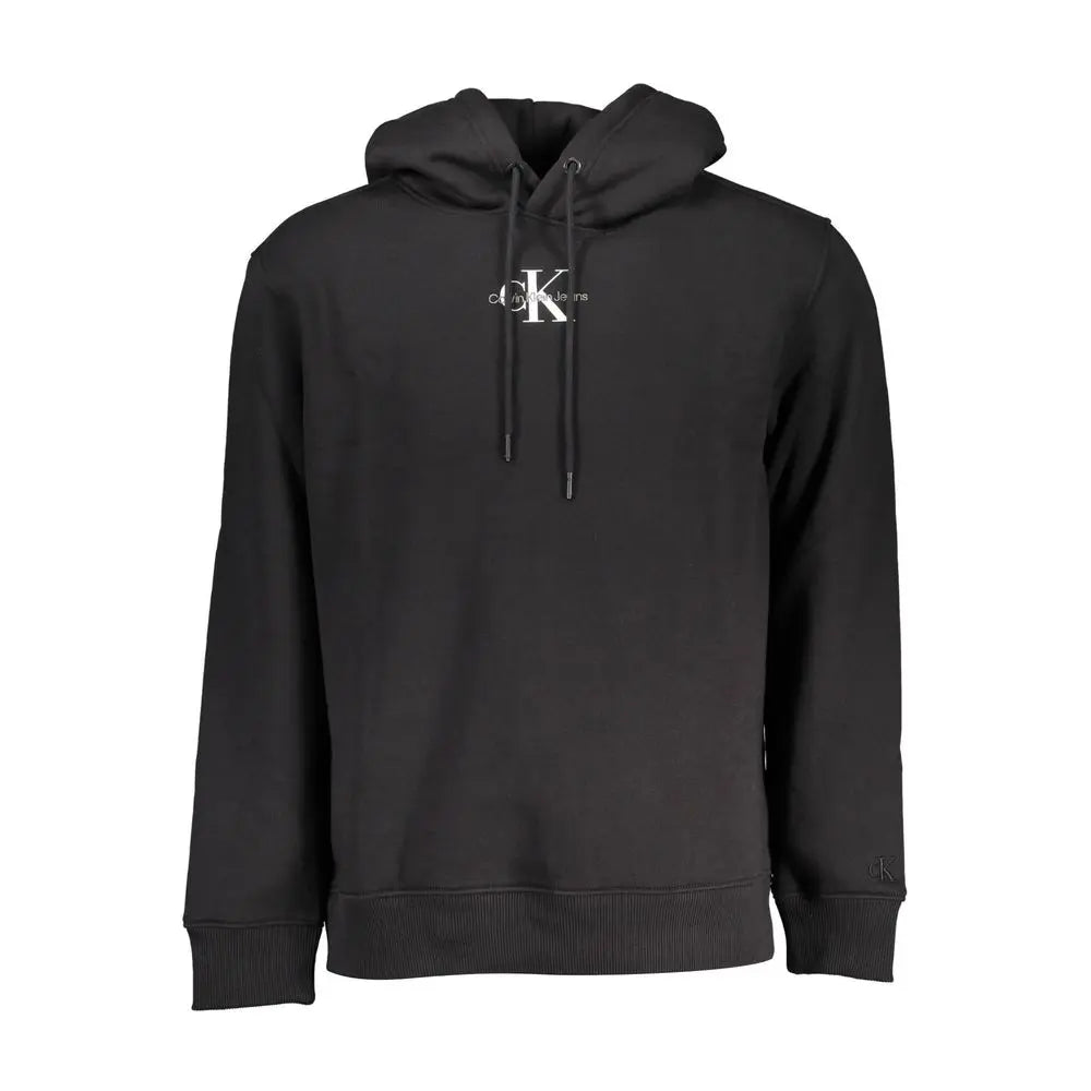 Black Cotton Men's Sweater Hoodie Calvin Klein