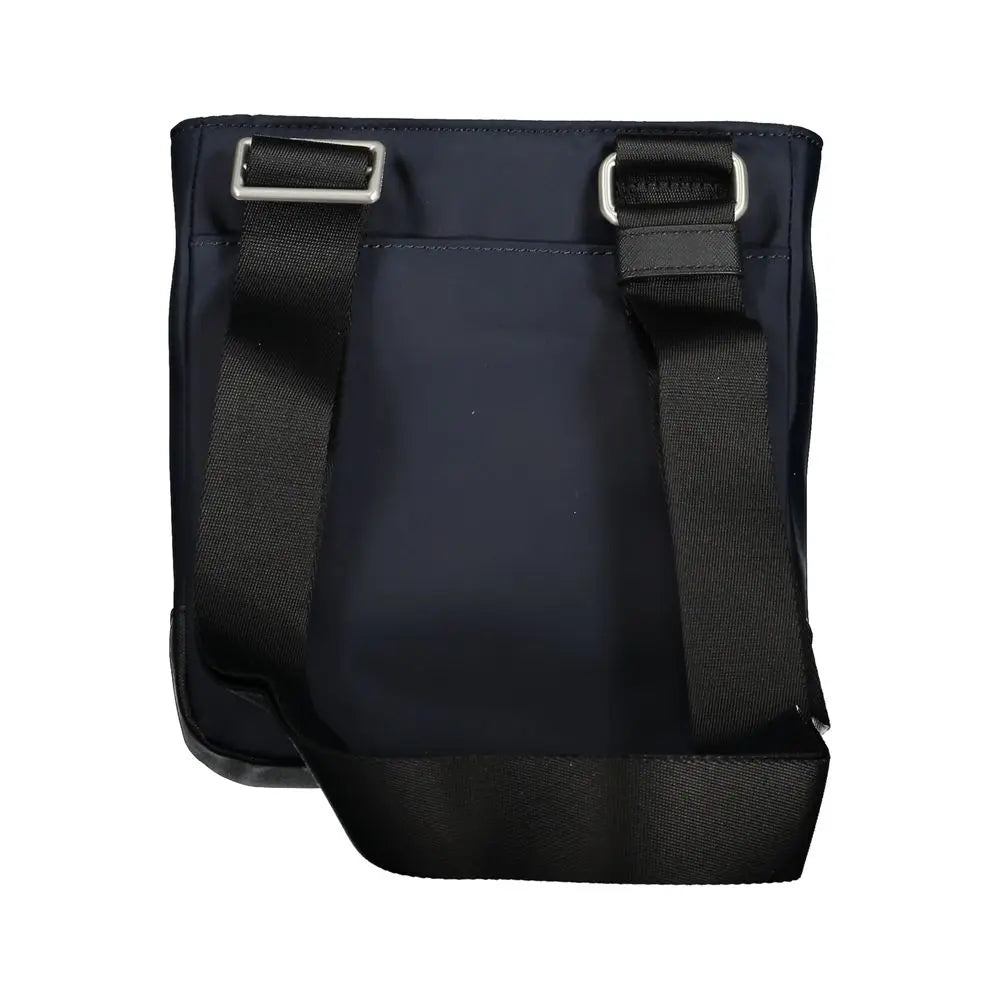 Sleek Blue Shoulder Bag with Contrasting Details Tommy Hilfiger