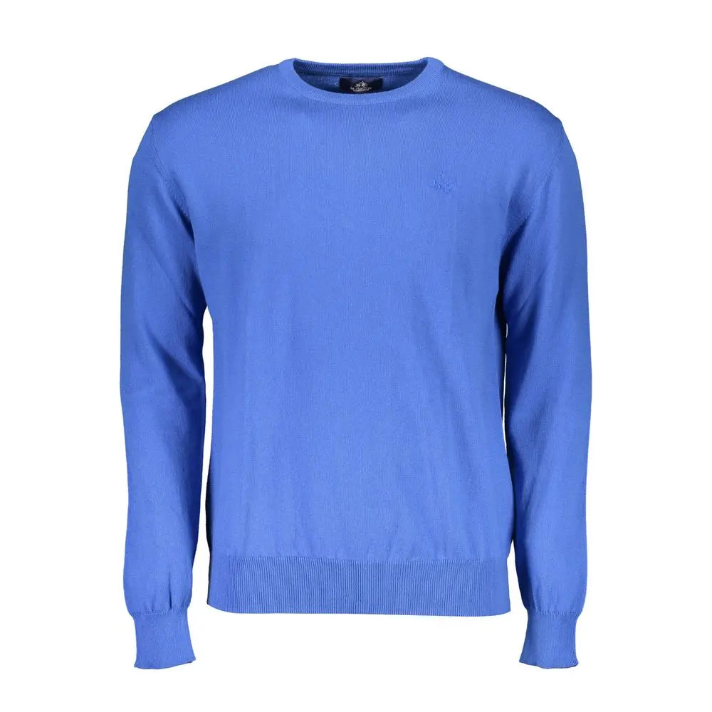 Blue Cotton Men Sweater La Martina