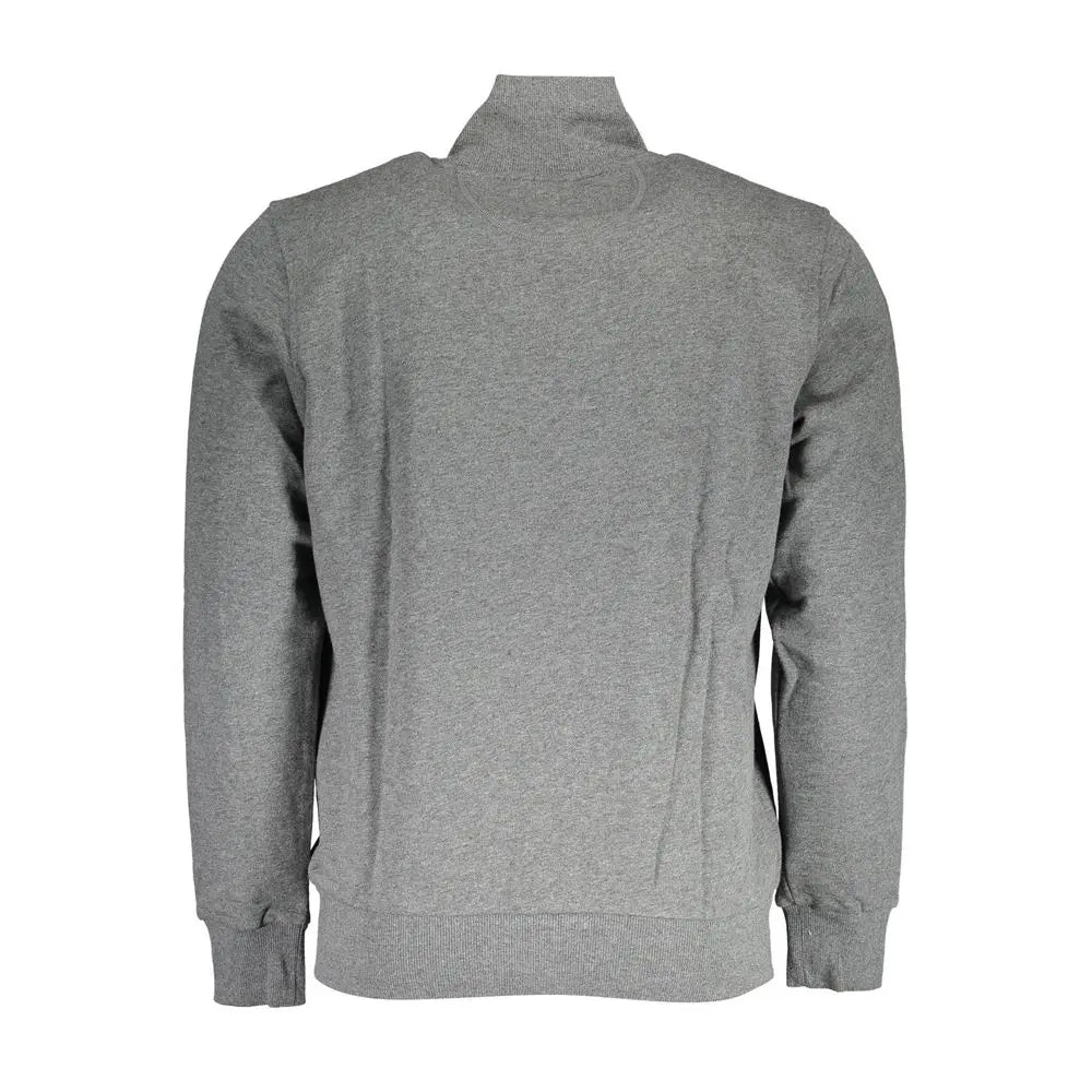 Gray Cotton Men Sweater La Martina