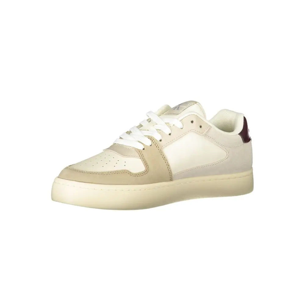 Beige Polyester Men Sneaker Calvin Klein