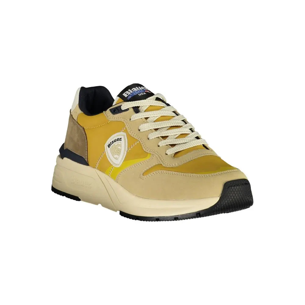Beige Polyester Men Sneaker Blauer