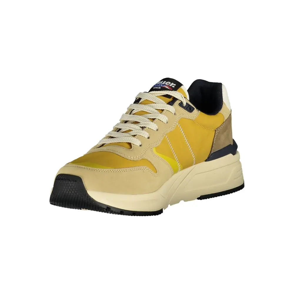 Beige Polyester Men Sneaker Blauer