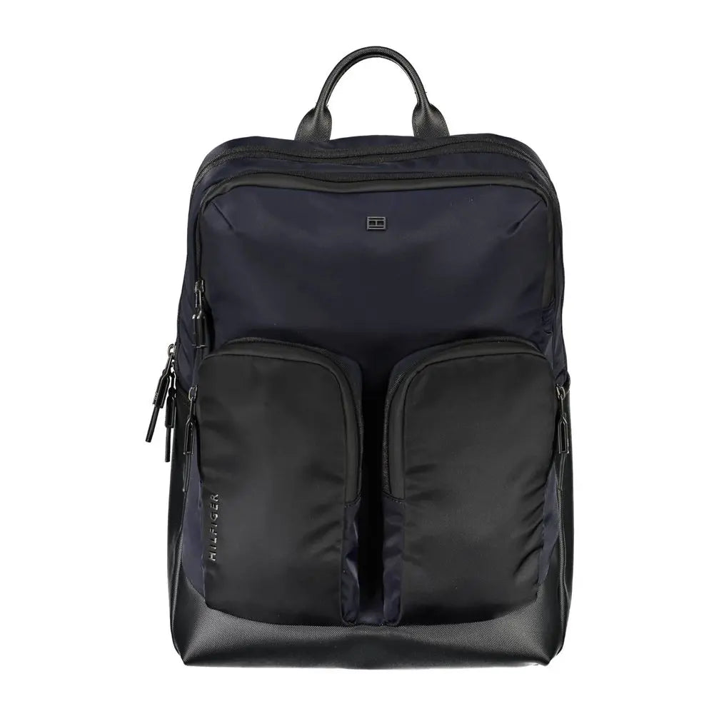 Blue Polyethylene Men Backpack Tommy Hilfiger