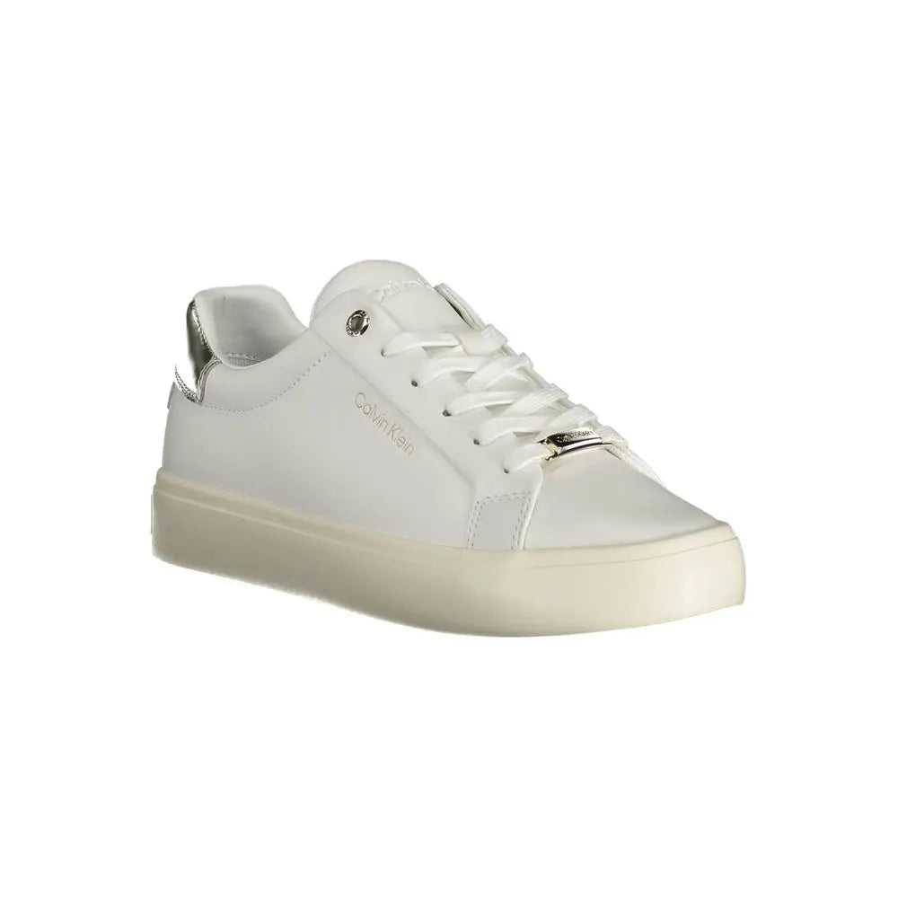 White Leather Women Sneaker Calvin Klein