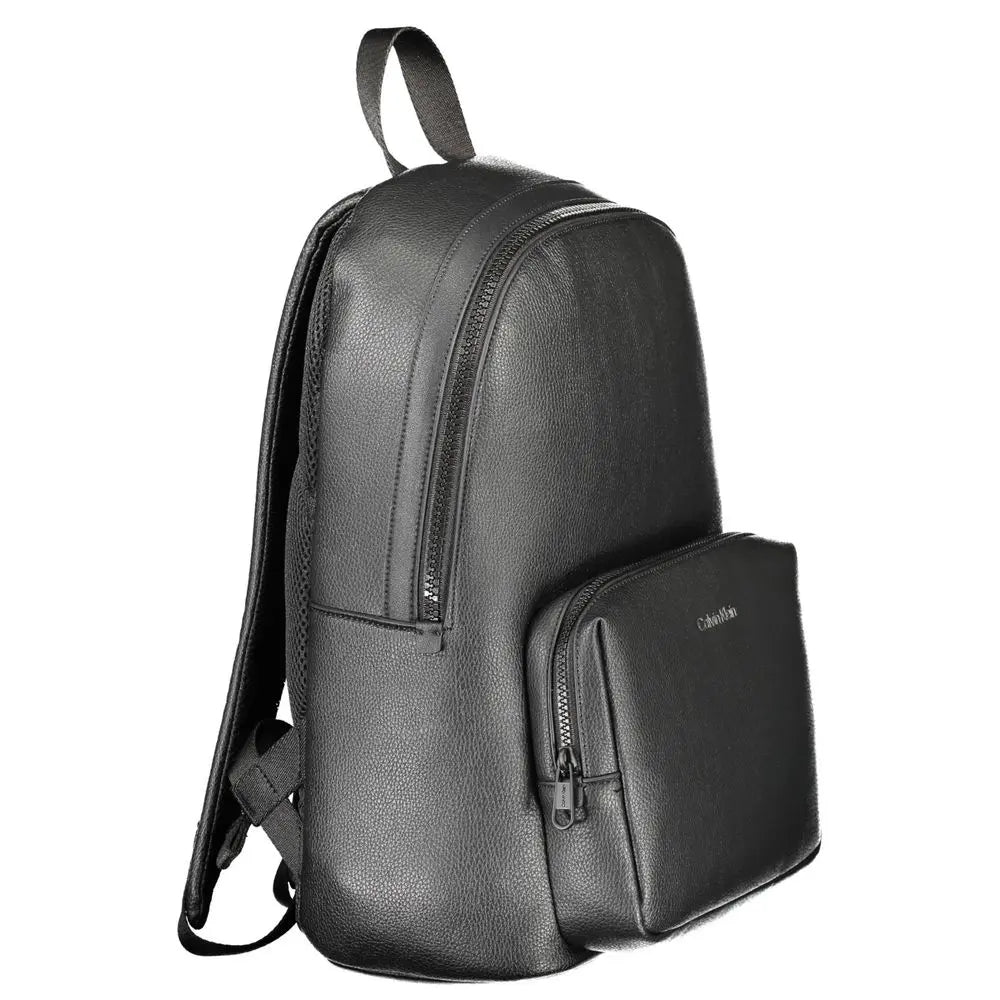 Black Polyethylene Men Backpack Calvin Klein