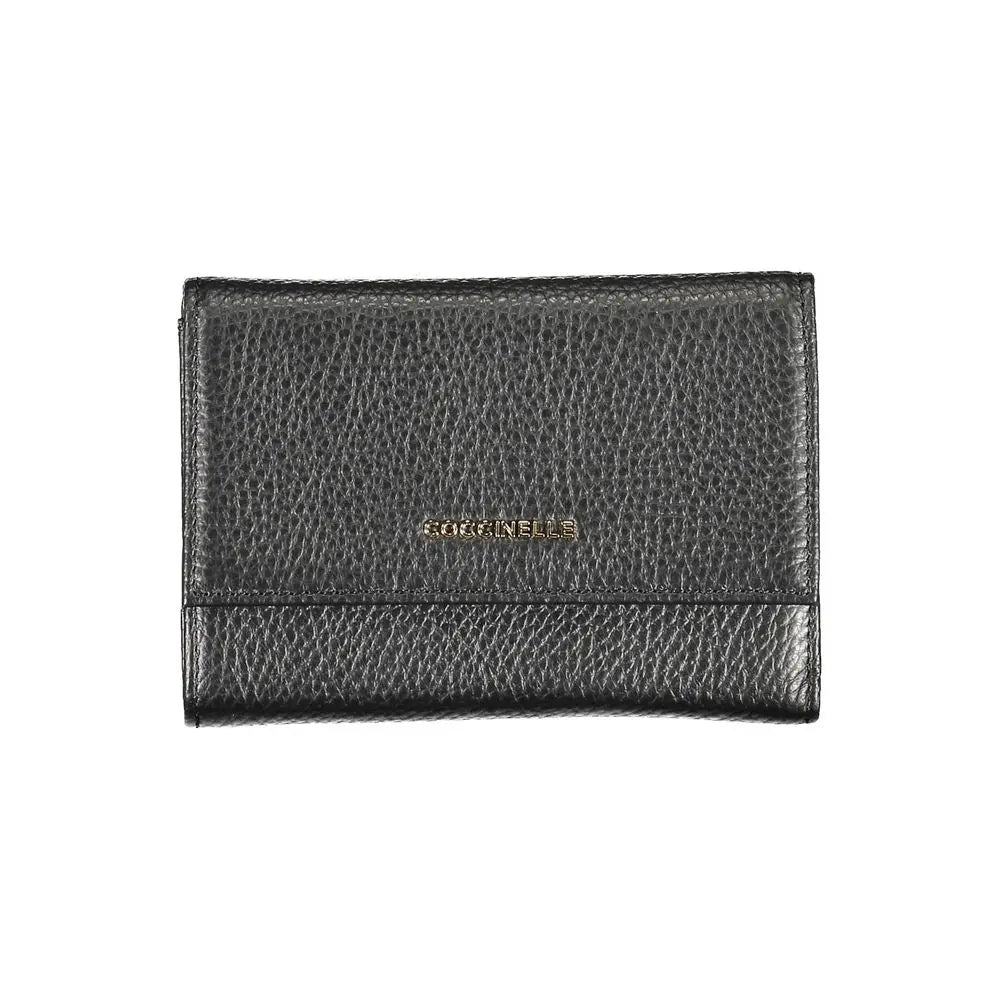 Black Leather Women Wallet Coccinelle