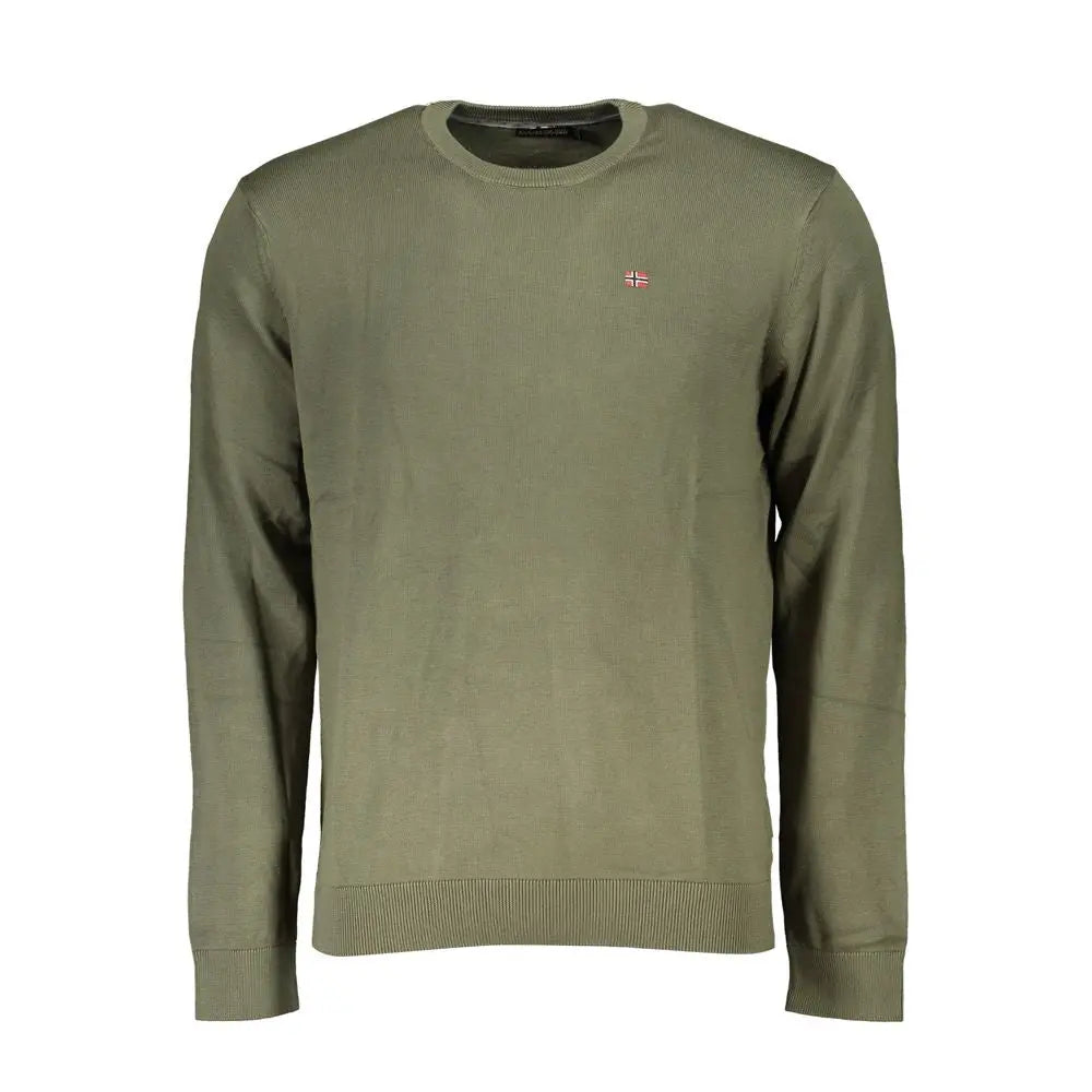 Green Cotton Men Sweater Napapijri