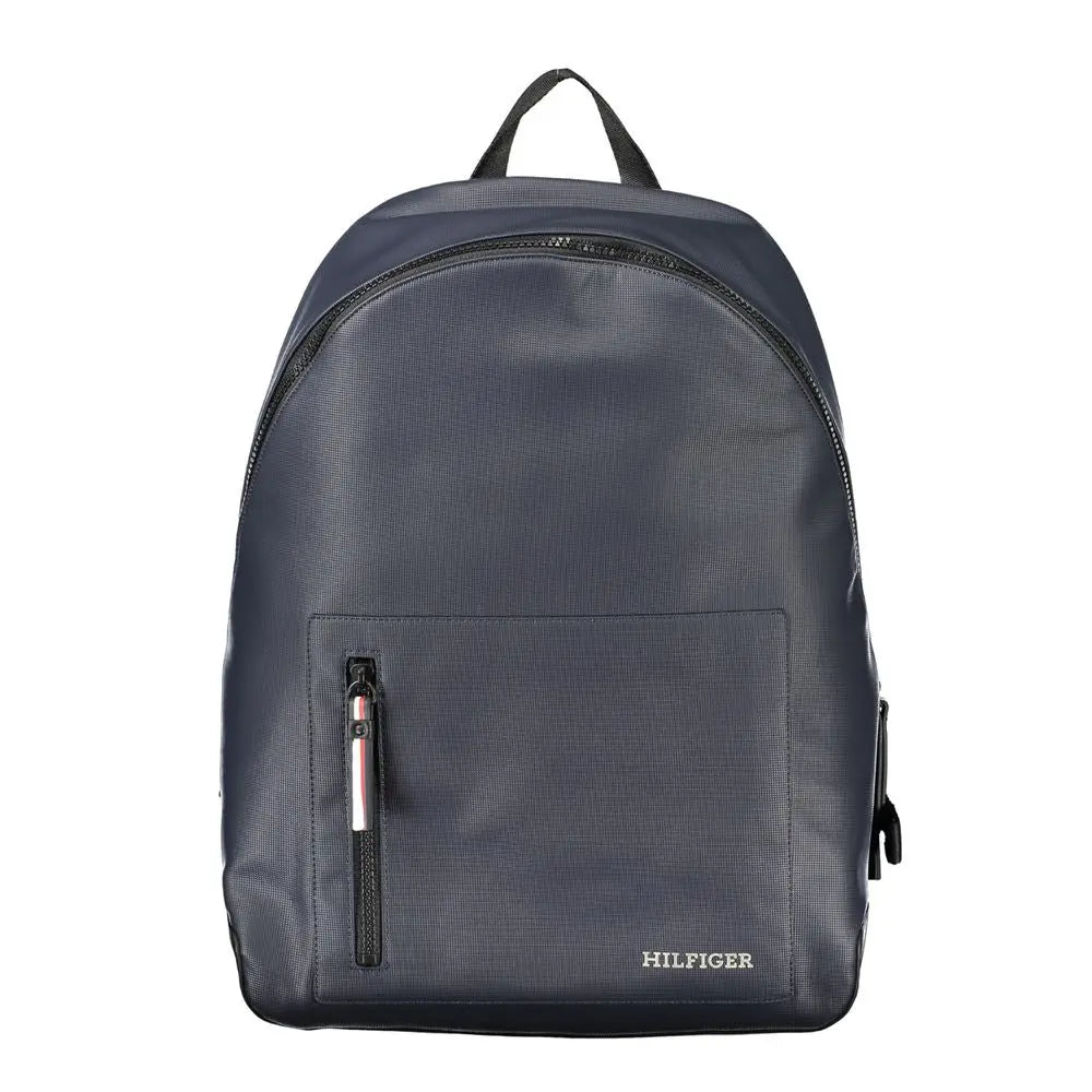 Blue Polyethylene Men Backpack Tommy Hilfiger