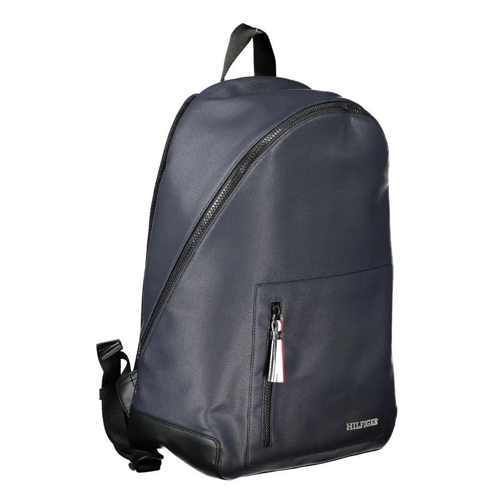 Blue Polyethylene Men Backpack Tommy Hilfiger