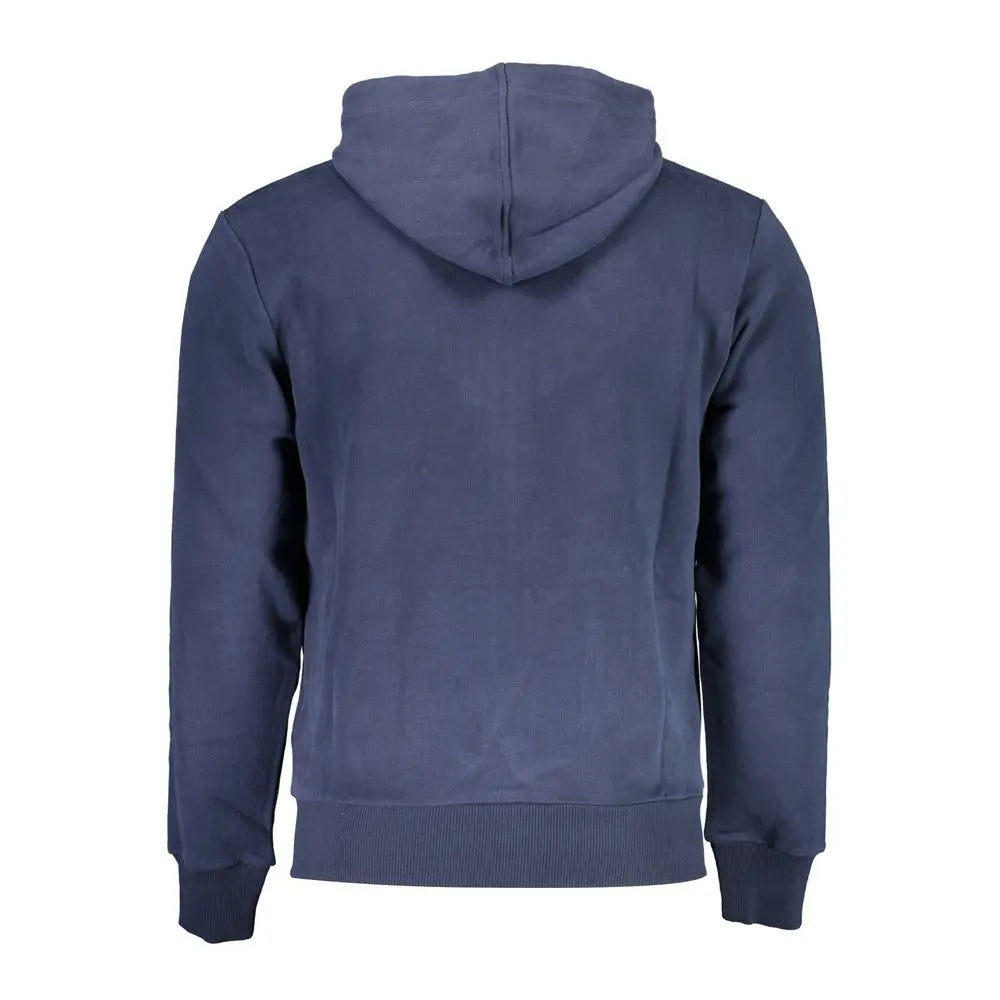 Blue Cotton Men's Hooded Sweater La Martina