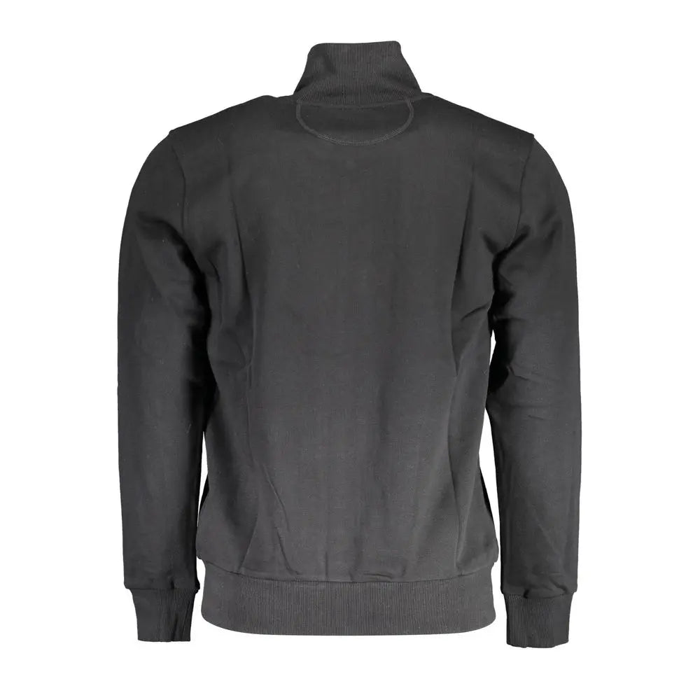 Black Cotton Men Sweater La Martina