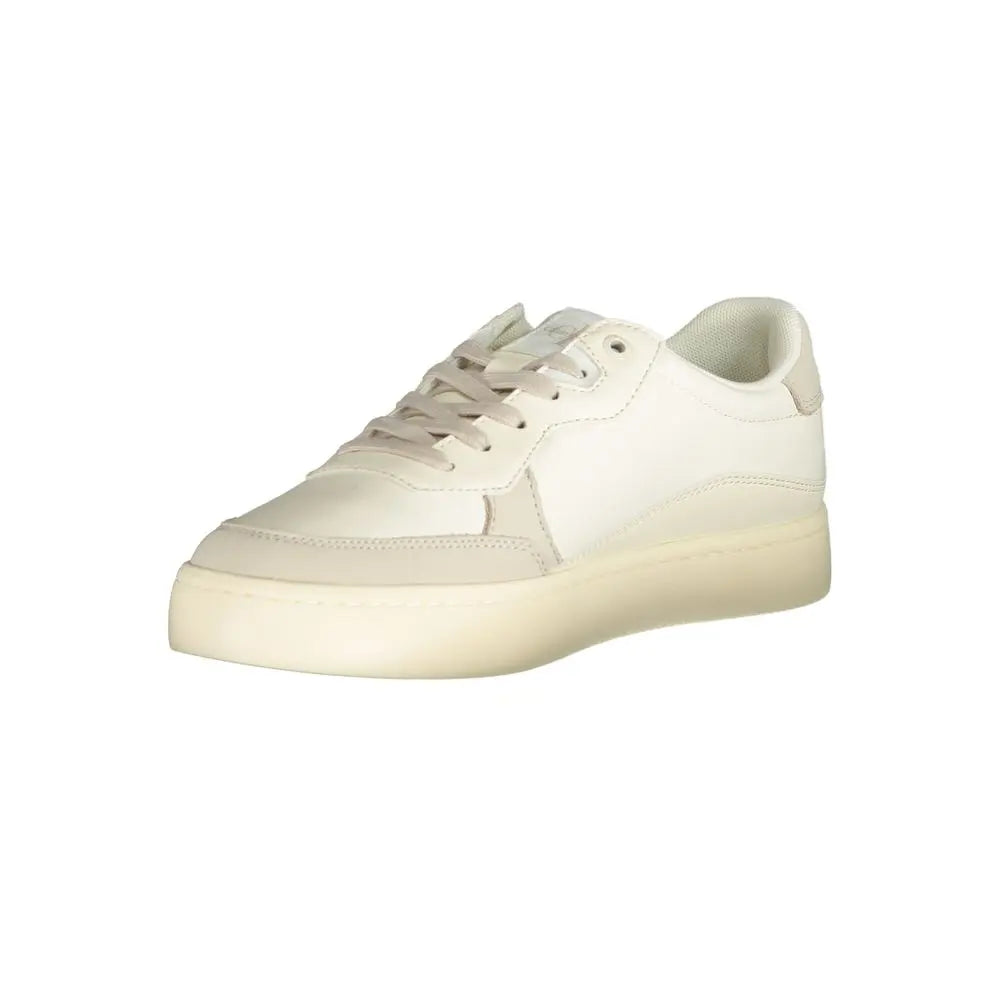 Elegant White Sneakers with Contrast Accents Calvin Klein