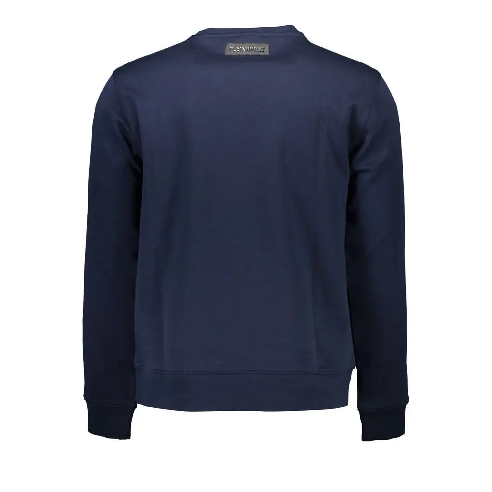 Blue Cotton Men Sweater Plein Sport